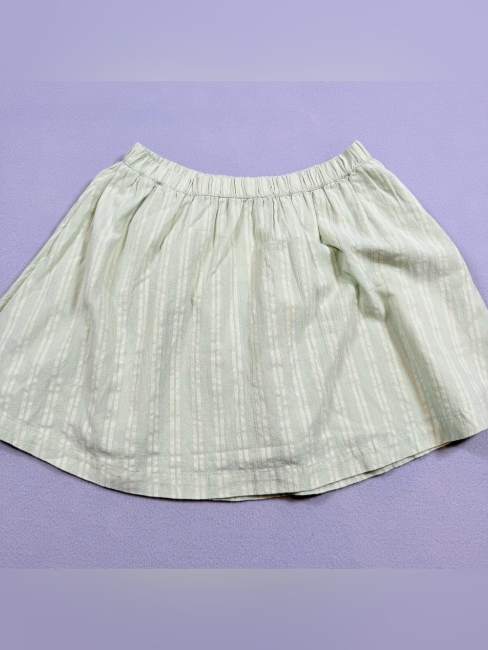 American Eagle Sage Green Pinstripe A-Line Mini Skirt NWT Size S